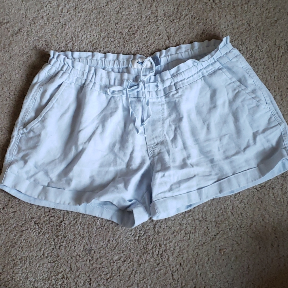 Linen blend shorts